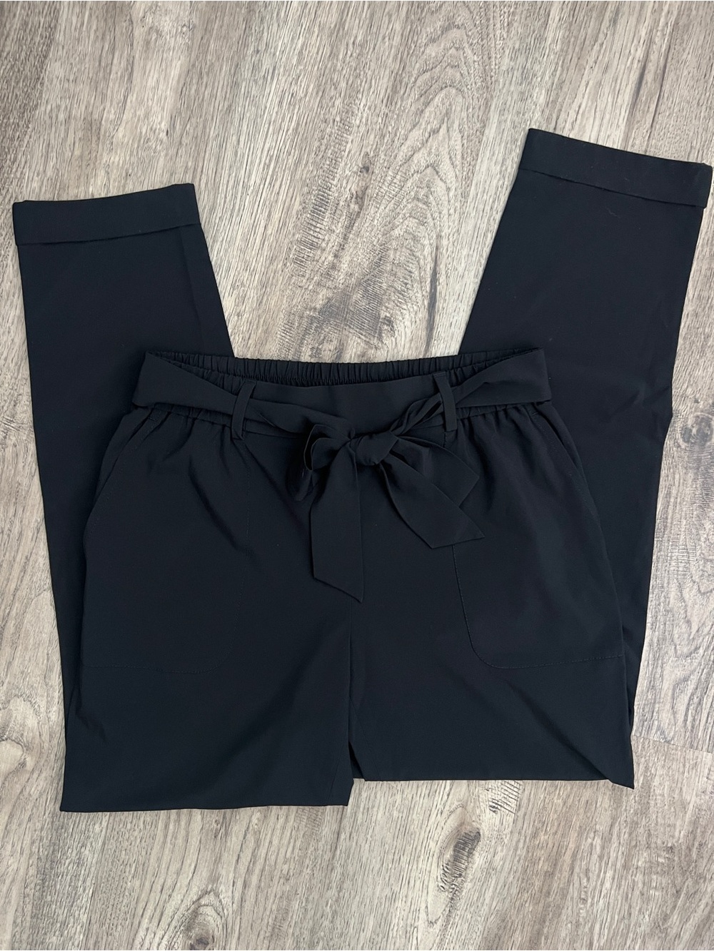 Banana Republic Black Tie-Waist Skinny Pants